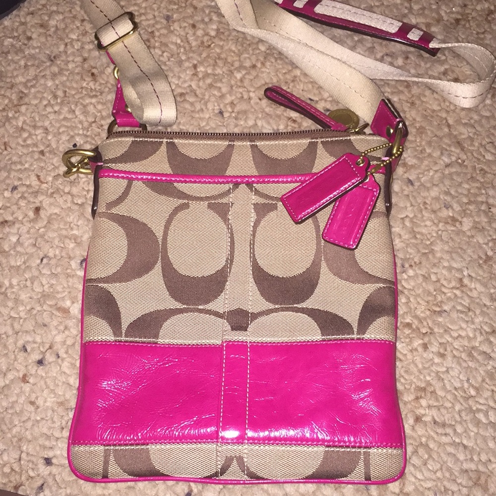 Coach signature crossbody bag